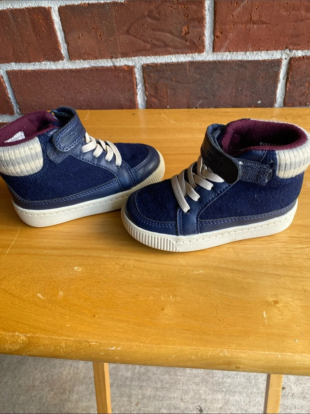 Carter's Navy Blue and White Kids Sneakers